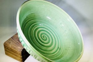 Liz Butler "Green Bowl" Ceramics