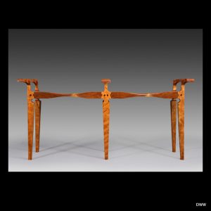 Michael Doerr Woodworking “Double Stool” With Offset Handles Cherry Wood 46”x13”x21”