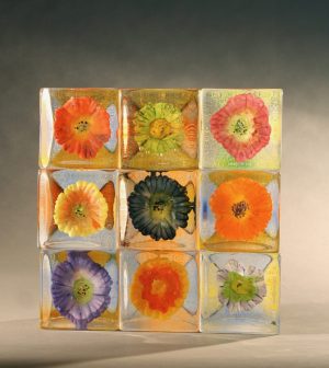 Stephanie Trenchard- Flowers-Cast Glass-4.5x4.5x3.5