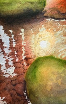 "Puddle" <br>Watercolor <br>9x6 inches
