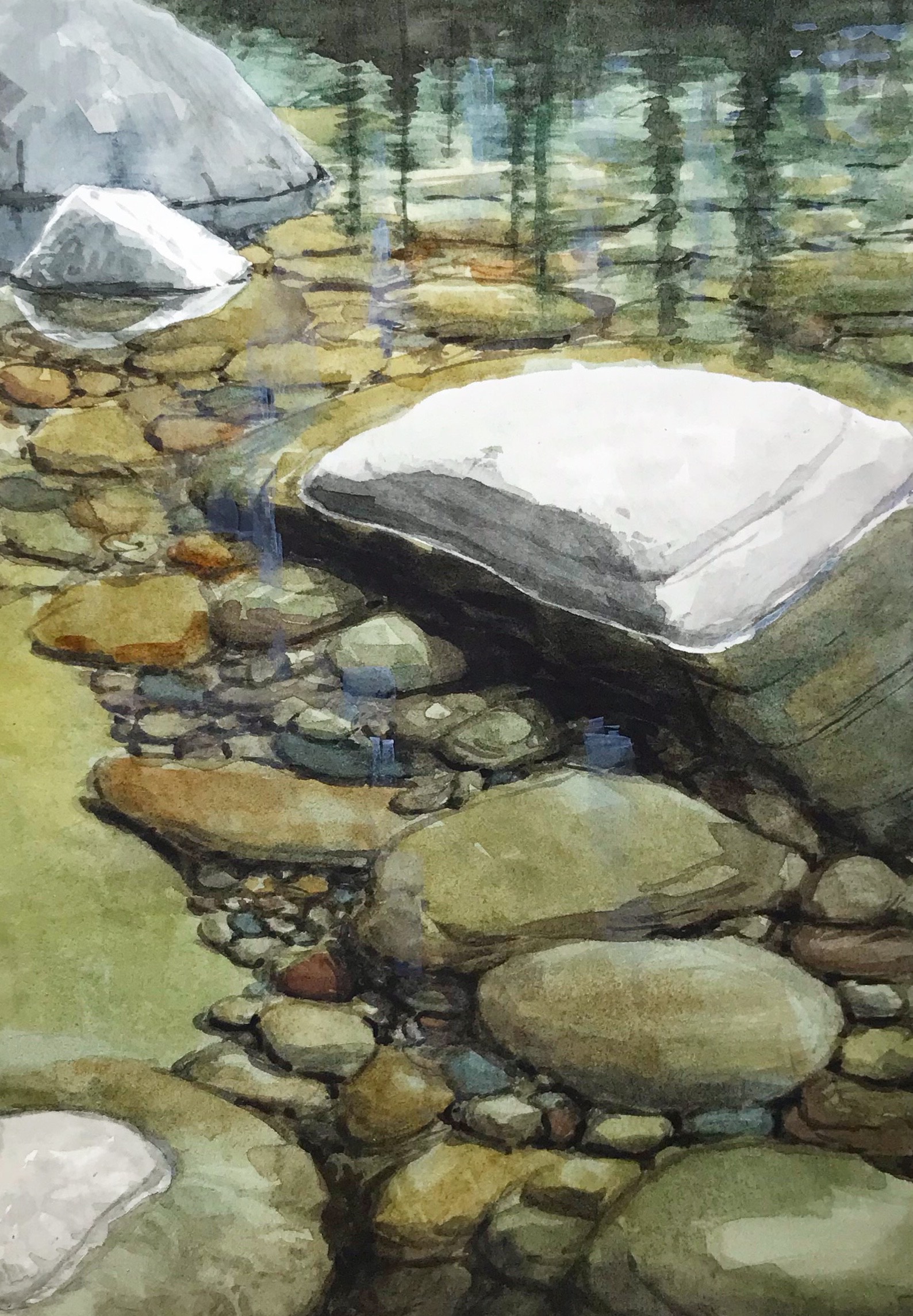 Seth Taylor "Stream" Watercolor 10x8 inches