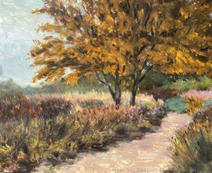 David Ray - Autumn Path - Oil - 8 x 10