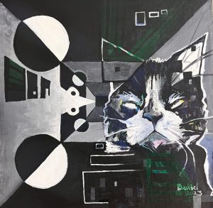 Ernest Beutel-Cat _ Mouse-Acrylic-12x12