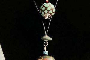 Jane Faella-Handmade Glass Bead Necklace,20