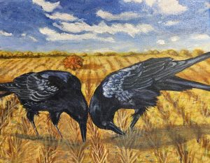 Jeanne Kuhns - Crow Companion - Acrylic- 8 x 10