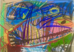 Mike Judy- The Big One Pastel on Paper 2020 18x23