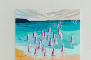 The Pearl of Door County-Sailing Through Paradise - 24x30 Acrylic on Birch Panel