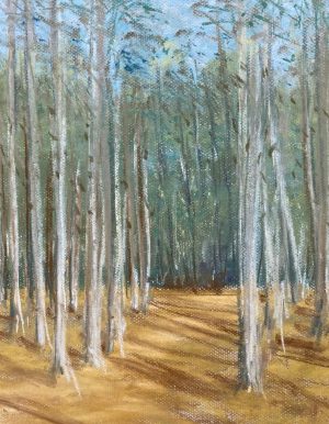 Barbara Lee Shakal-Hiking into my Woods-pastel on paper-22 X 17