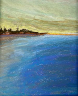 Barbara Lee Shakal-Sunrise over Lake Michigan-Pastel on paper-23 X 20 inches