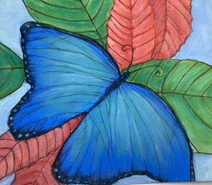Bonnie Hartmann Blue Butterfly Pastel 10_x12_
