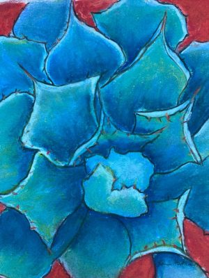 Bonnie Hartmann-Blue Succulent-Pastel-7_x6_