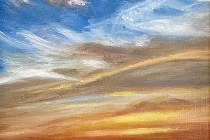 Del Guidice Studio-Potawatomi Sky-oil on birch panel-13x9
