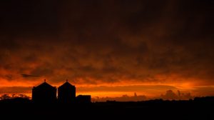 Larry Mohr - Silos at Sunset - Canvas Photographic Print - 30x16 inches