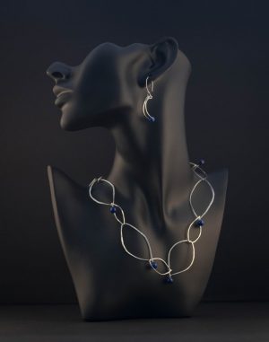 Jane Faella-Silver Necklace and Earrings with Lapis Lazuli -Jewelry -18_