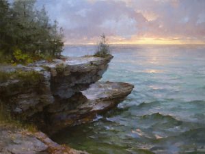 Marc Anderson-Cave Point Sunrise-Oil-30x40