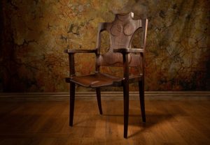 Torso Side Chair Black Walnut wood