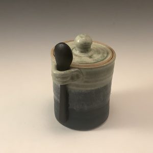 Jeanne Demers, sugar jar, ceramics, 4 5_8_x 3 3_4_x 3_ (1)